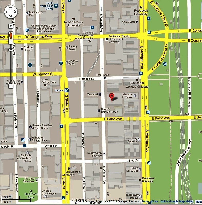 Map to Columbia College