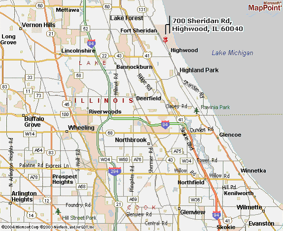 Map to Hotel Moraine